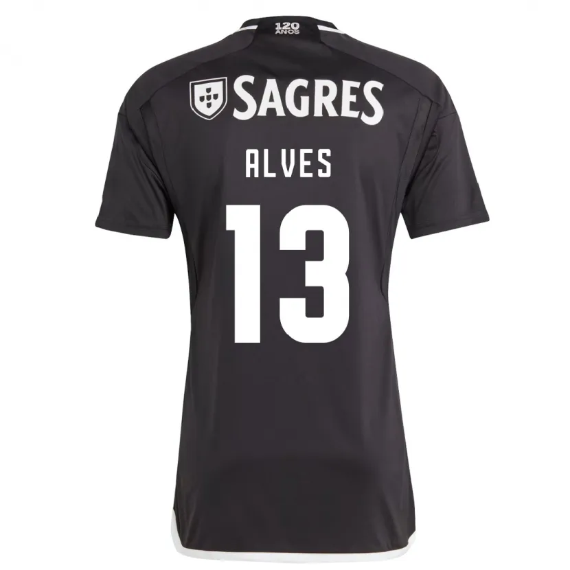 Danxen Niño Camiseta Lucia Alves #13 Negro 2ª Equipación 2023/24 La Camisa