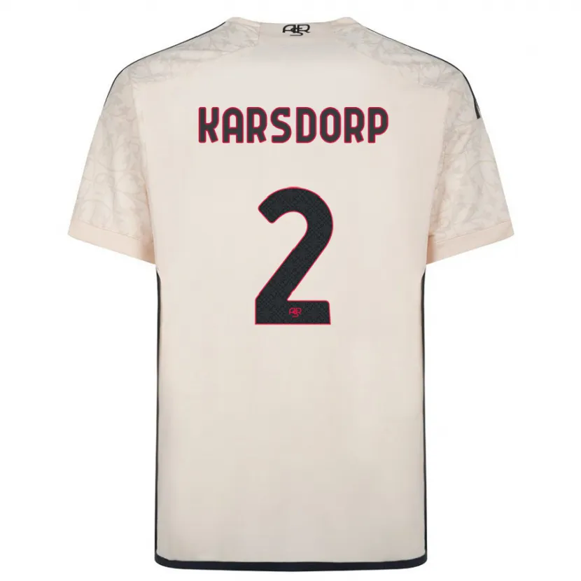 Danxen Niño Camiseta Rick Karsdorp #2 Blanquecino 2ª Equipación 2023/24 La Camisa