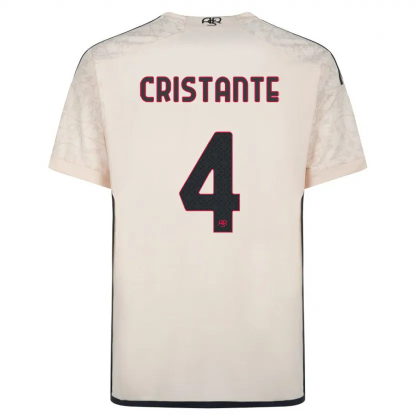 Danxen Niño Camiseta Bryan Cristante #4 Blanquecino 2ª Equipación 2023/24 La Camisa