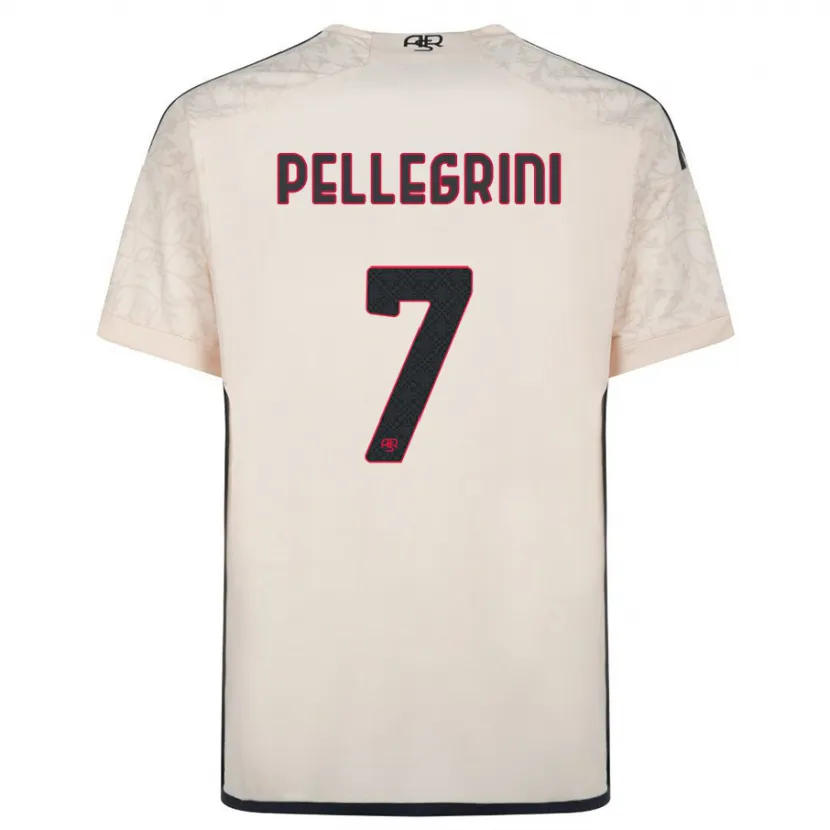 Danxen Niño Camiseta Lorenzo Pellegrini #7 Blanquecino 2ª Equipación 2023/24 La Camisa