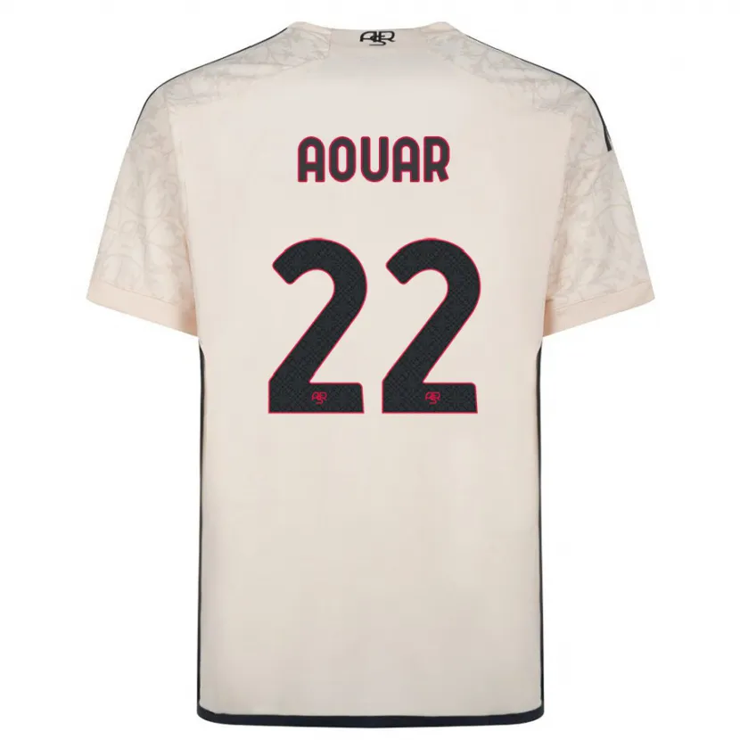 Danxen Niño Camiseta Houssem Aouar #22 Blanquecino 2ª Equipación 2023/24 La Camisa