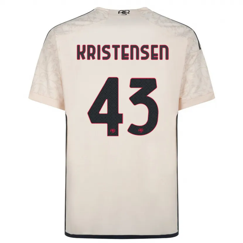 Danxen Niño Camiseta Rasmus Kristensen #43 Blanquecino 2ª Equipación 2023/24 La Camisa