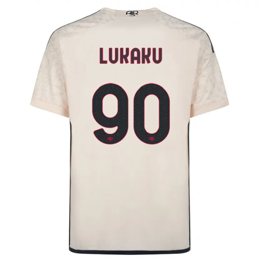 Danxen Niño Camiseta Romelu Lukaku #90 Blanquecino 2ª Equipación 2023/24 La Camisa