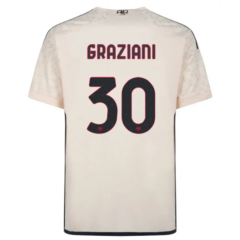 Danxen Niño Camiseta Leonardo Graziani #30 Blanquecino 2ª Equipación 2023/24 La Camisa