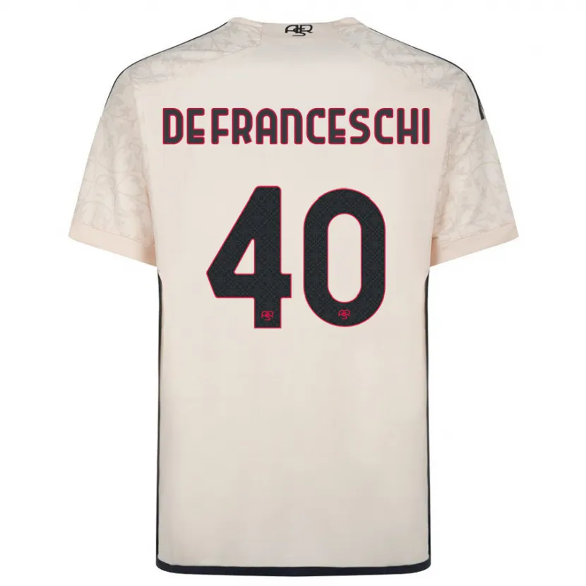 Danxen Niño Camiseta Leonardo De Franceschi #40 Blanquecino 2ª Equipación 2023/24 La Camisa