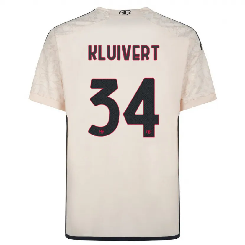 Danxen Niño Camiseta Justin Kluivert #34 Blanquecino 2ª Equipación 2023/24 La Camisa