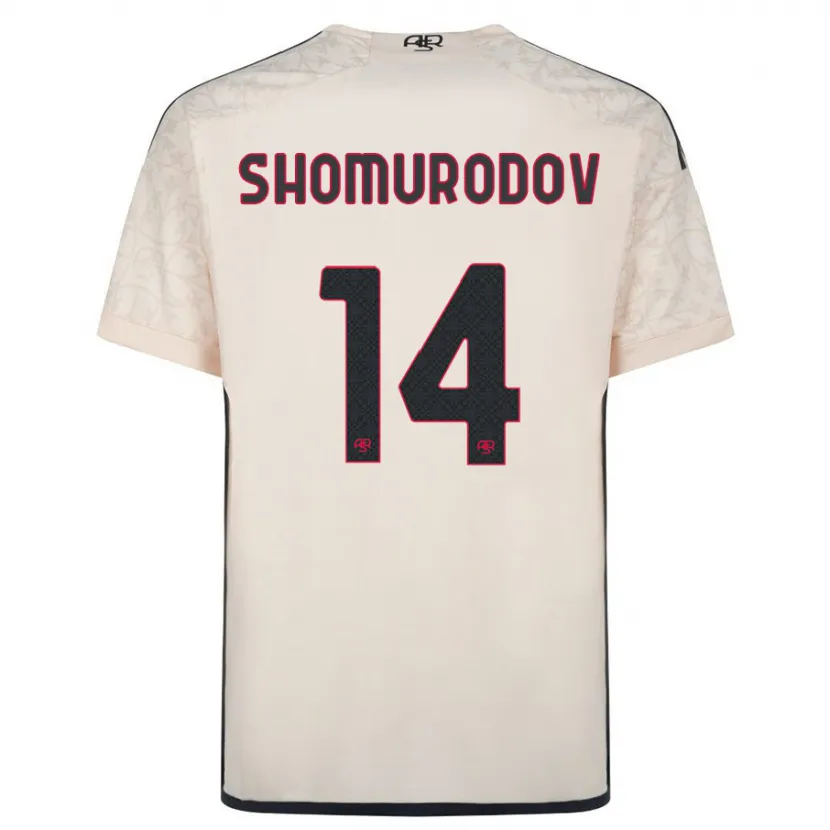 Danxen Niño Camiseta Eldor Shomurodov #14 Blanquecino 2ª Equipación 2023/24 La Camisa