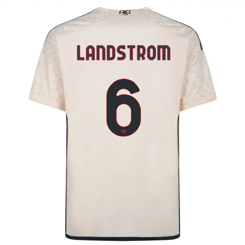 Danxen Niño Camiseta Elin Landstrom #6 Blanquecino 2ª Equipación 2023/24 La Camisa