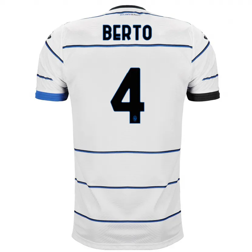 Danxen Niño Camiseta Gabriele Berto #4 Blanco 2ª Equipación 2023/24 La Camisa