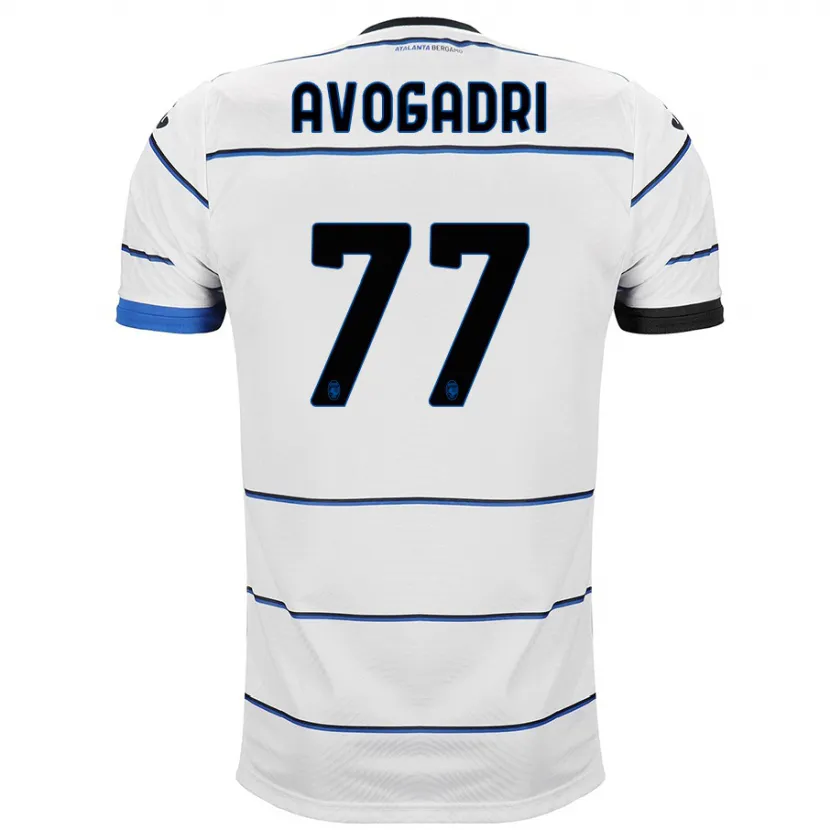 Danxen Niño Camiseta Lorenzo Avogadri #77 Blanco 2ª Equipación 2023/24 La Camisa