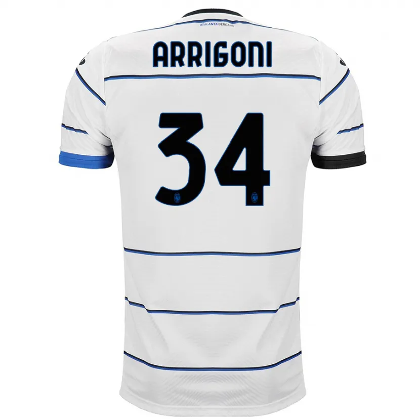 Danxen Niño Camiseta Mattia Arrigoni #34 Blanco 2ª Equipación 2023/24 La Camisa