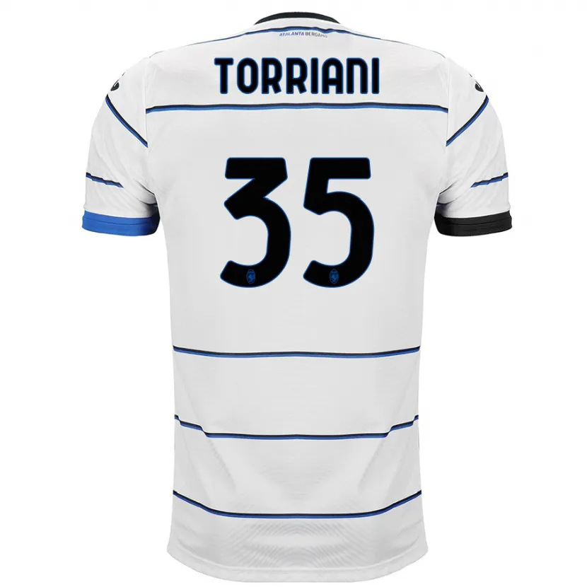 Danxen Niño Camiseta Andrea Torriani #35 Blanco 2ª Equipación 2023/24 La Camisa