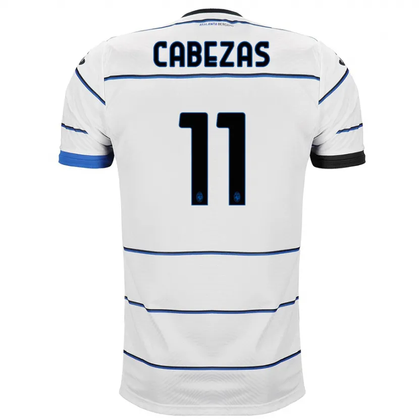 Danxen Niño Camiseta Bryan Cabezas #11 Blanco 2ª Equipación 2023/24 La Camisa