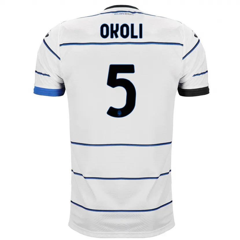 Danxen Niño Camiseta Caleb Okoli #5 Blanco 2ª Equipación 2023/24 La Camisa