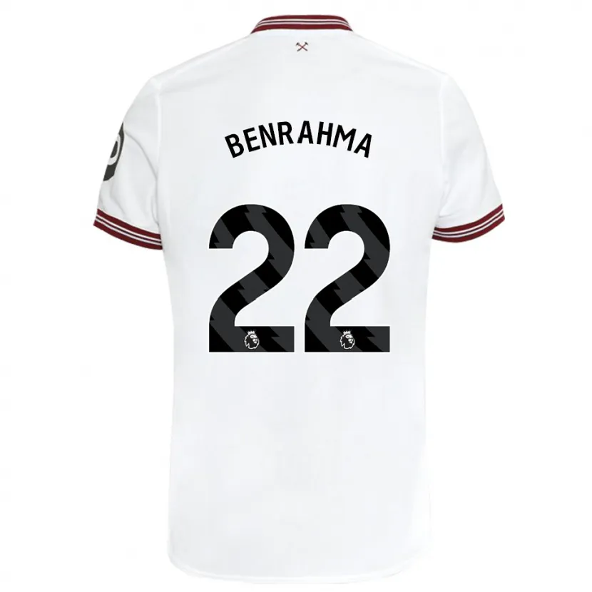 Danxen Hombre Camiseta Saïd Benrahma #22 Blanco 2ª Equipación 2023/24 La Camisa