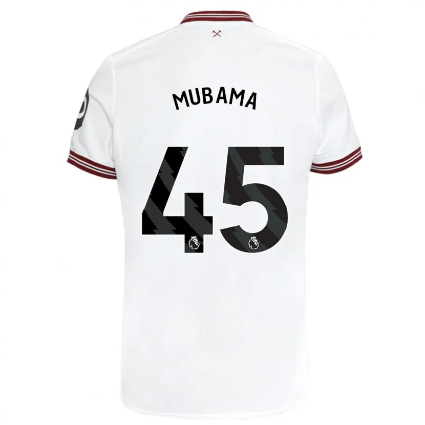 Danxen Hombre Camiseta Divin Mubama #45 Blanco 2ª Equipación 2023/24 La Camisa