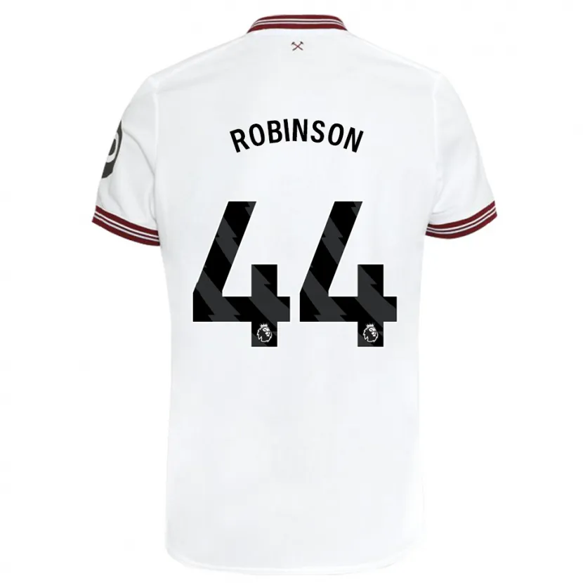 Danxen Hombre Camiseta Junior Robinson #44 Blanco 2ª Equipación 2023/24 La Camisa