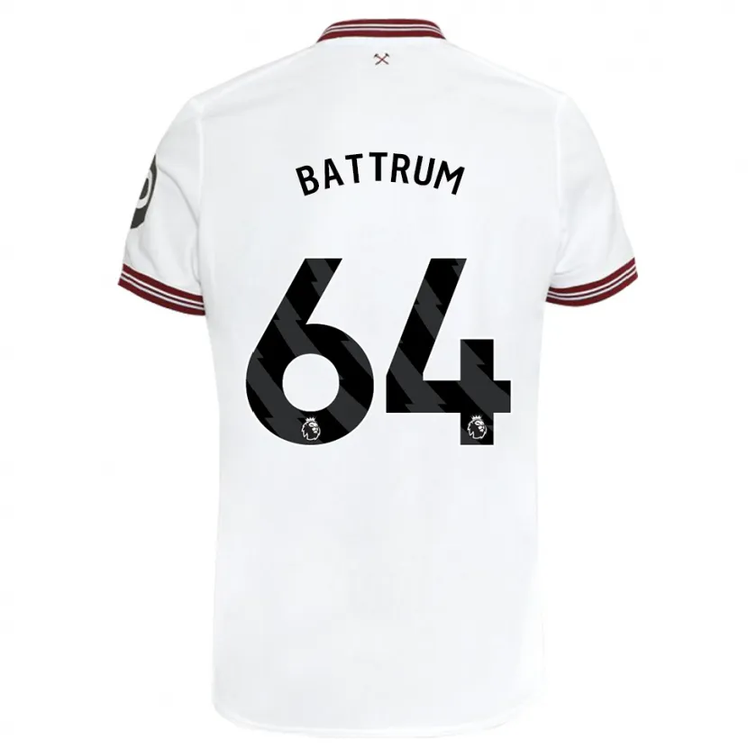 Danxen Hombre Camiseta Ryan Battrum #64 Blanco 2ª Equipación 2023/24 La Camisa