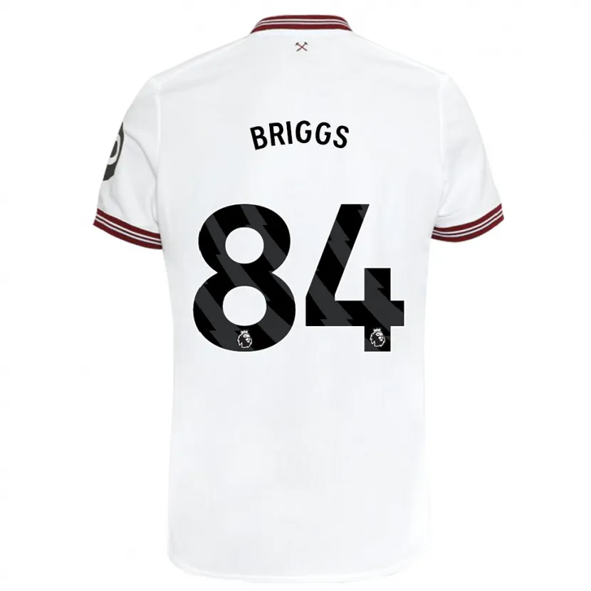 Danxen Hombre Camiseta Josh Briggs #84 Blanco 2ª Equipación 2023/24 La Camisa