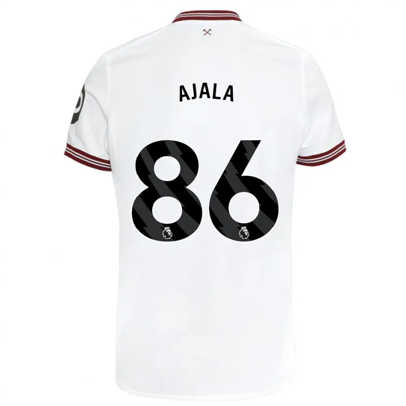 Danxen Hombre Camiseta Joshua Ajala #86 Blanco 2ª Equipación 2023/24 La Camisa