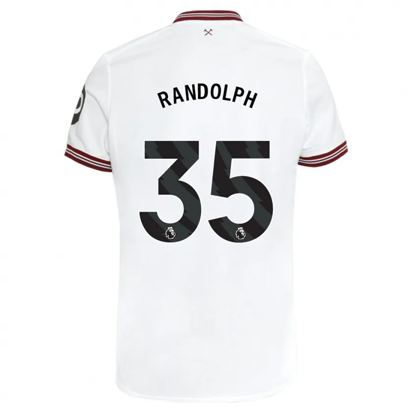 Danxen Hombre Camiseta Darren Randolph #35 Blanco 2ª Equipación 2023/24 La Camisa