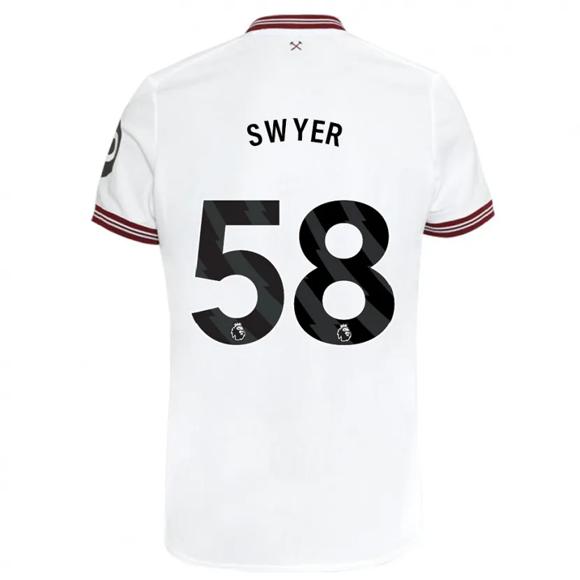 Danxen Hombre Camiseta Kamarai Swyer #58 Blanco 2ª Equipación 2023/24 La Camisa