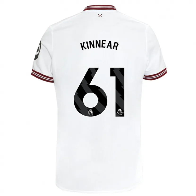 Danxen Hombre Camiseta Brian Kinnear #61 Blanco 2ª Equipación 2023/24 La Camisa