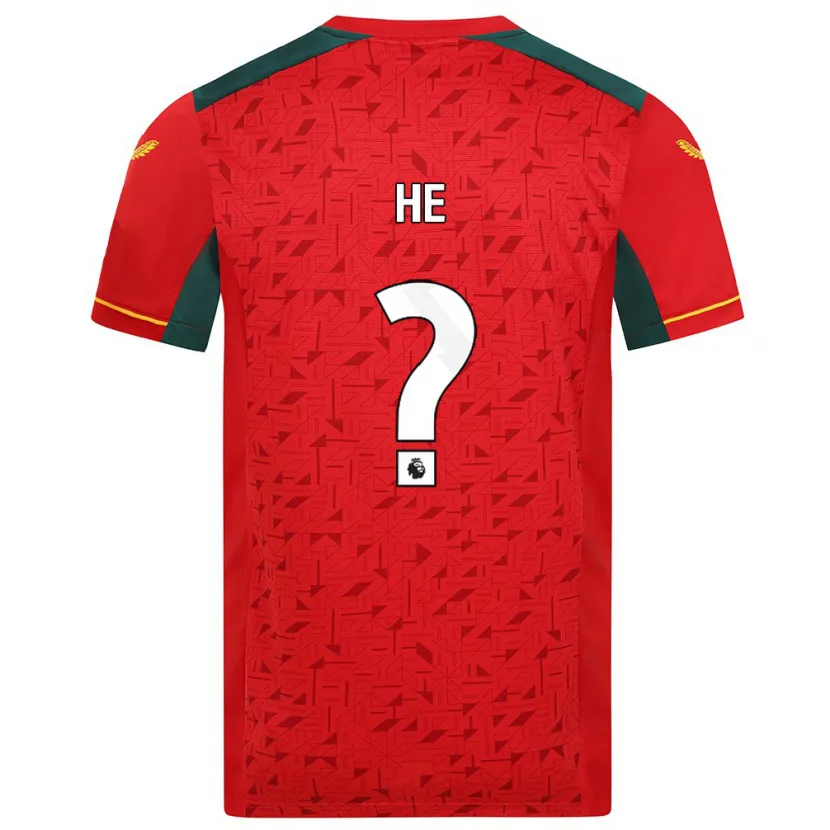 Danxen Hombre Camiseta Dongda He #0 Rojo 2ª Equipación 2023/24 La Camisa