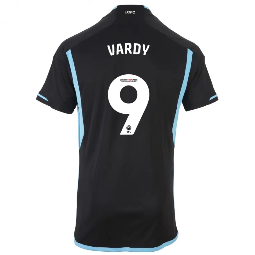 Danxen Hombre Camiseta Jamie Vardy #9 Negro 2ª Equipación 2023/24 La Camisa