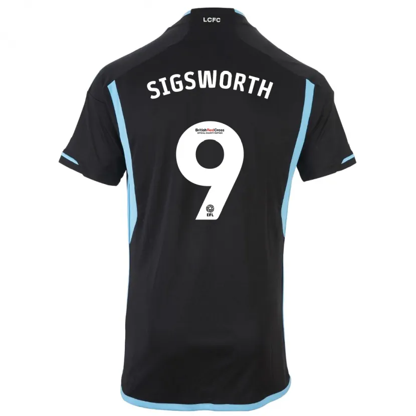 Danxen Hombre Camiseta Jessica Sigsworth #9 Negro 2ª Equipación 2023/24 La Camisa