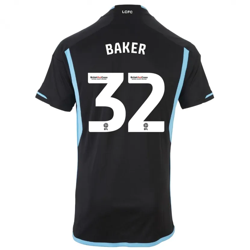 Danxen Hombre Camiseta Ava Baker #32 Negro 2ª Equipación 2023/24 La Camisa