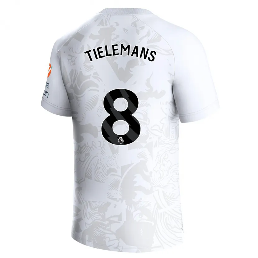 Danxen Hombre Camiseta Youri Tielemans #8 Blanco 2ª Equipación 2023/24 La Camisa