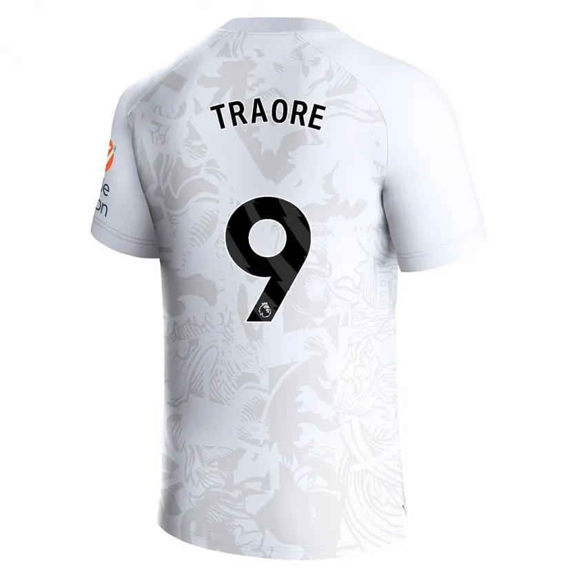 Danxen Hombre Camiseta Bertrand Traoré #9 Blanco 2ª Equipación 2023/24 La Camisa