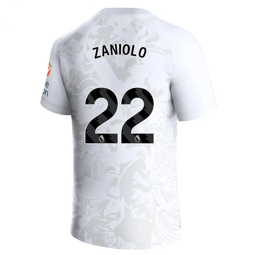 Danxen Hombre Camiseta Nicolò Zaniolo #22 Blanco 2ª Equipación 2023/24 La Camisa