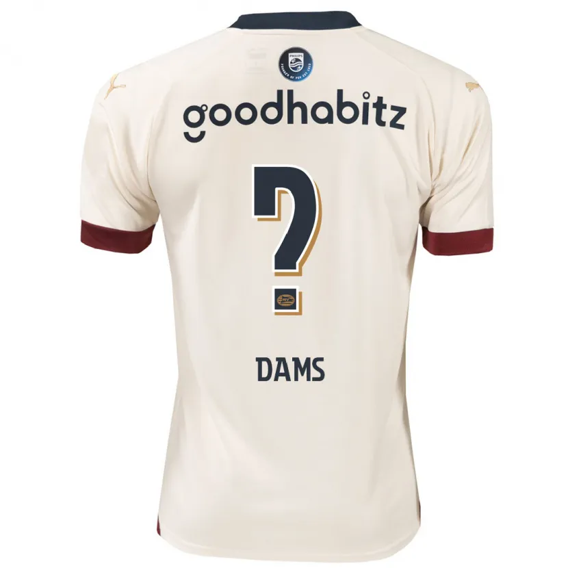 Danxen Hombre Camiseta Matteo Dams #0 Blanquecino 2ª Equipación 2023/24 La Camisa