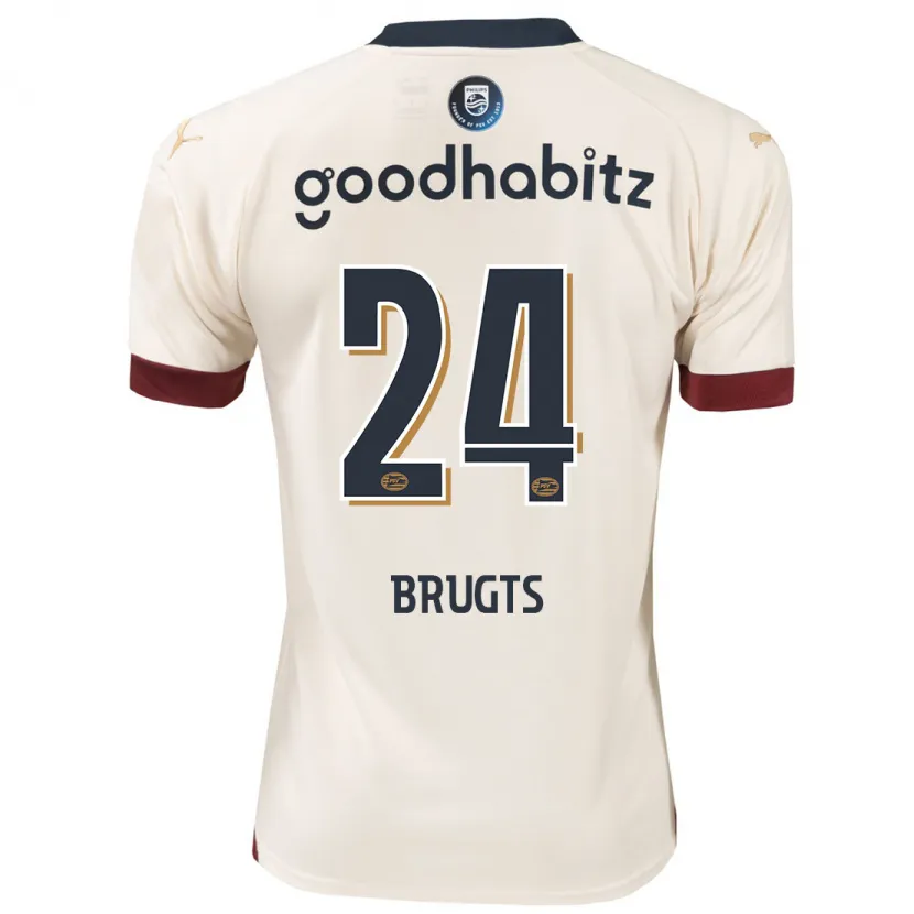 Danxen Hombre Camiseta Esmee Brugts #24 Blanquecino 2ª Equipación 2023/24 La Camisa