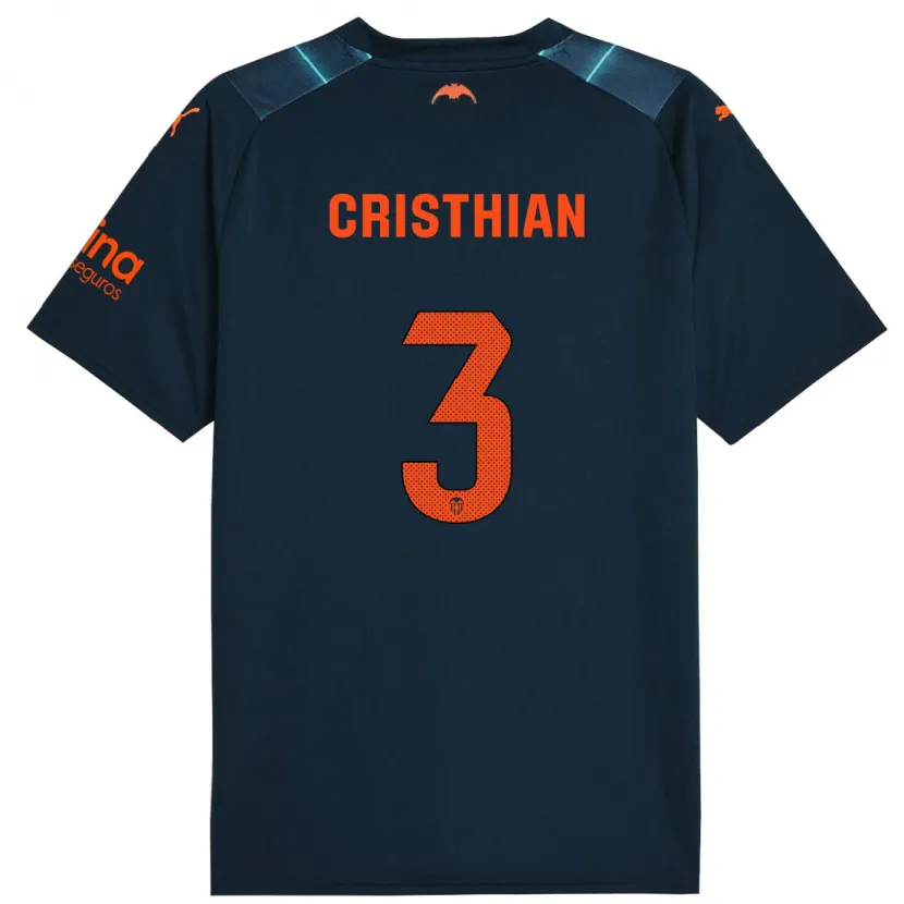 Danxen Hombre Camiseta Cristhian Mosquera #3 Azul Marino 2ª Equipación 2023/24 La Camisa