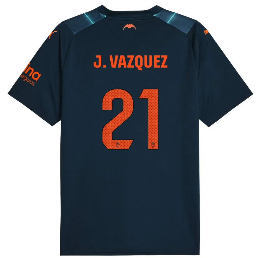 Danxen Hombre Camiseta Jesús Vázquez #21 Azul Marino 2ª Equipación 2023/24 La Camisa