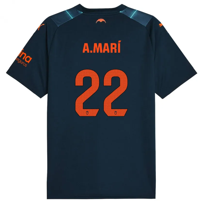 Danxen Hombre Camiseta Alberto Marí #22 Azul Marino 2ª Equipación 2023/24 La Camisa