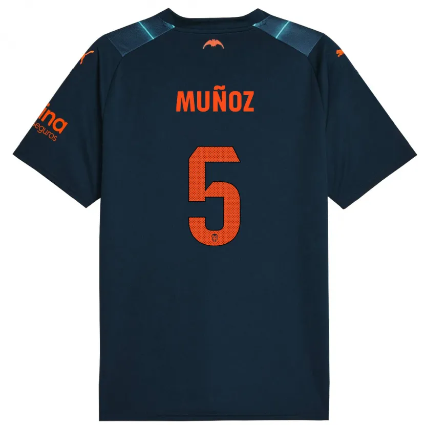 Danxen Hombre Camiseta Iván Muñoz #5 Azul Marino 2ª Equipación 2023/24 La Camisa