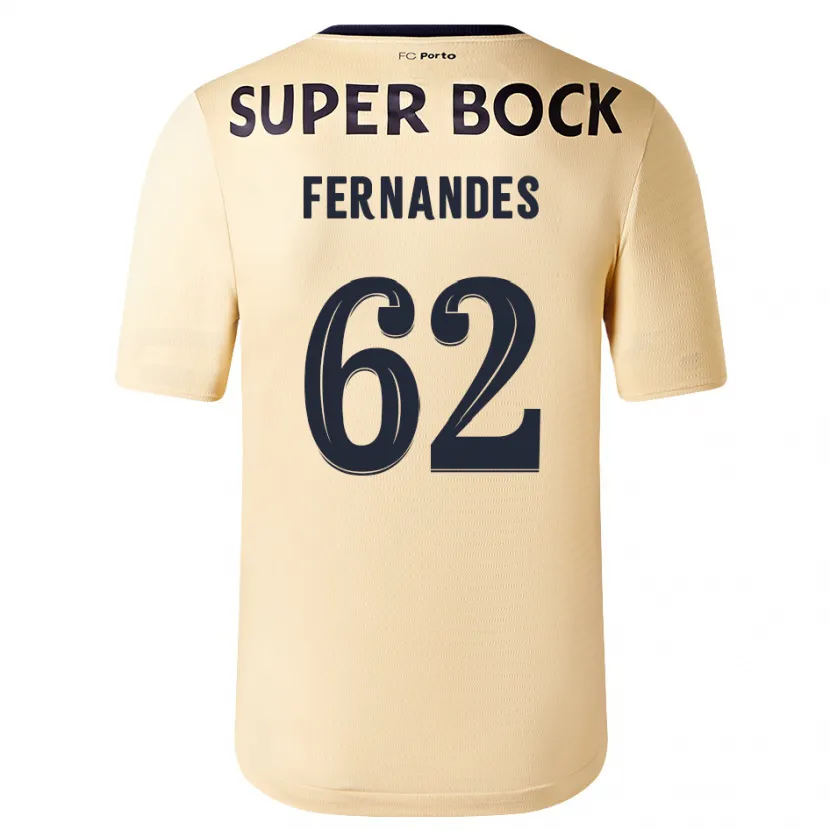 Danxen Hombre Camiseta Rodrigo Fernandes #62 Beige-Dorado 2ª Equipación 2023/24 La Camisa