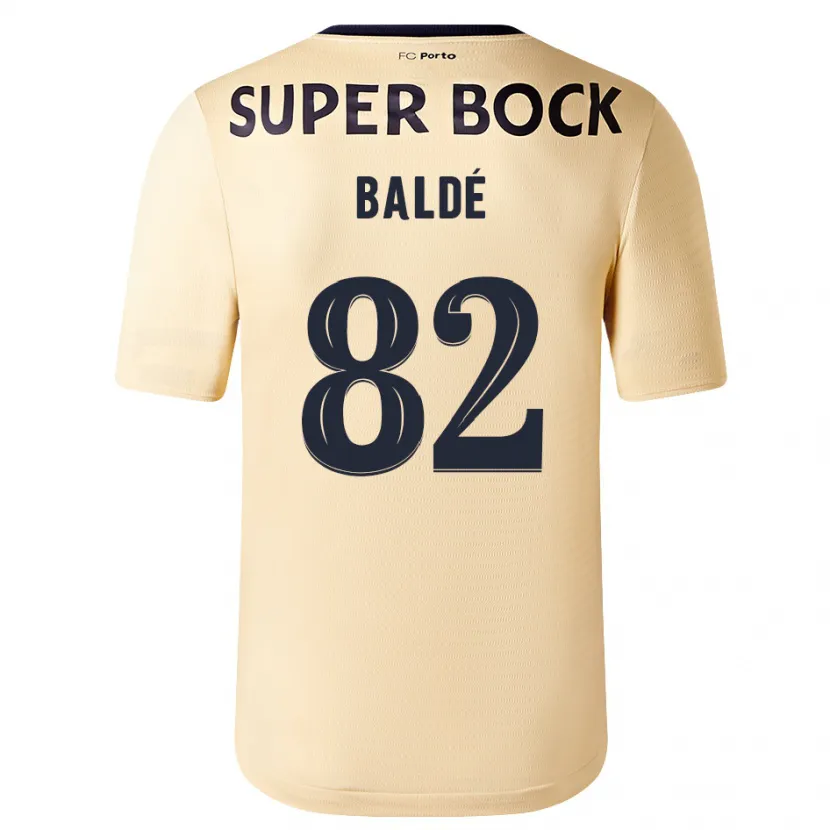 Danxen Hombre Camiseta Alfa Baldé #82 Beige-Dorado 2ª Equipación 2023/24 La Camisa