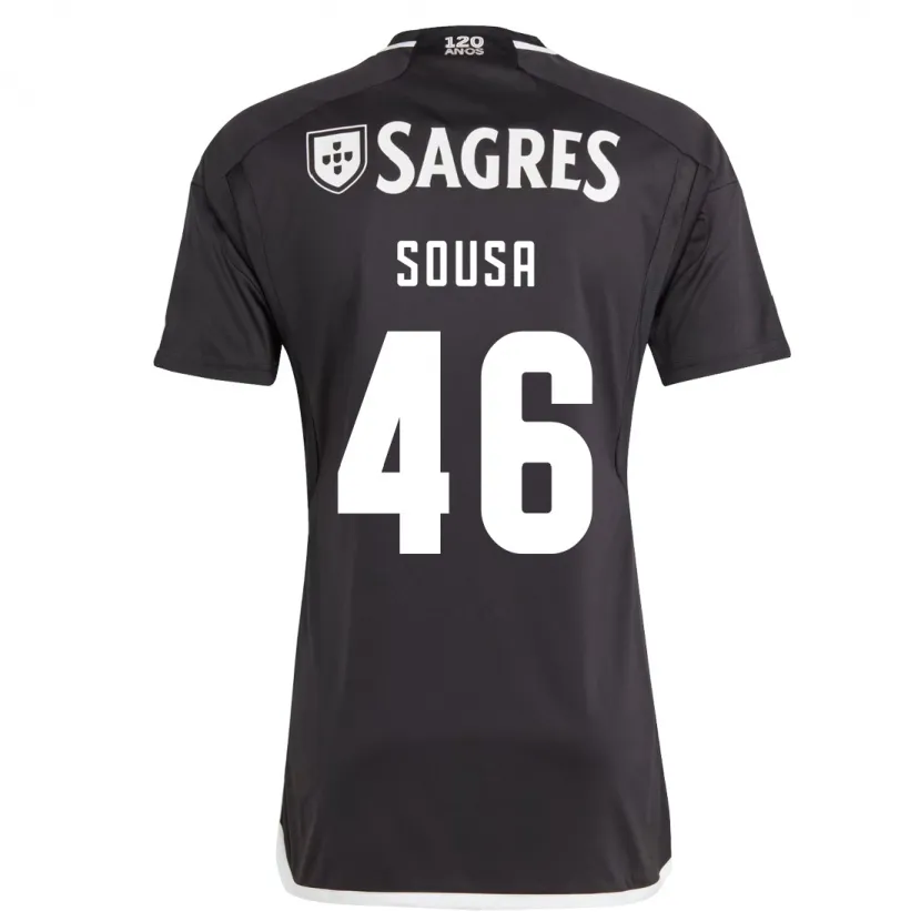 Danxen Hombre Camiseta Gerson Sousa #46 Negro 2ª Equipación 2023/24 La Camisa