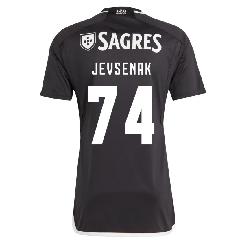 Danxen Hombre Camiseta Zan Jevsenak #74 Negro 2ª Equipación 2023/24 La Camisa