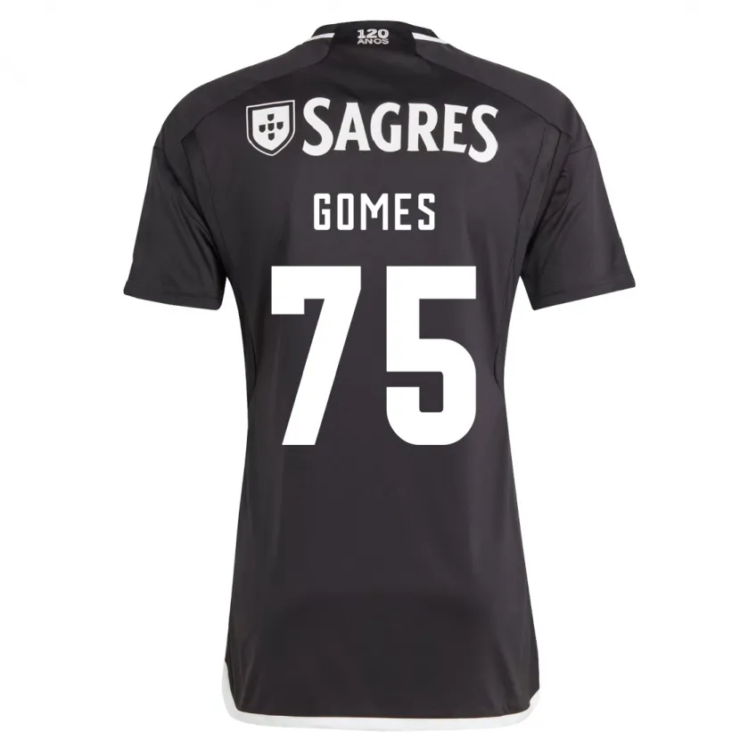 Danxen Hombre Camiseta André Gomes #75 Negro 2ª Equipación 2023/24 La Camisa