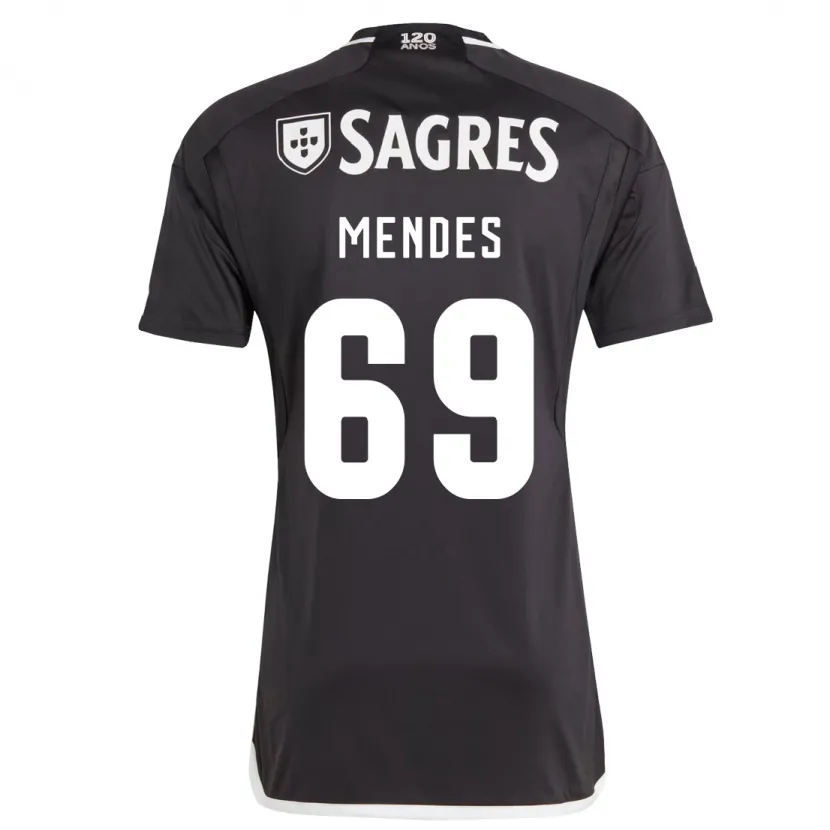 Danxen Hombre Camiseta Vladimir Mendes #69 Negro 2ª Equipación 2023/24 La Camisa