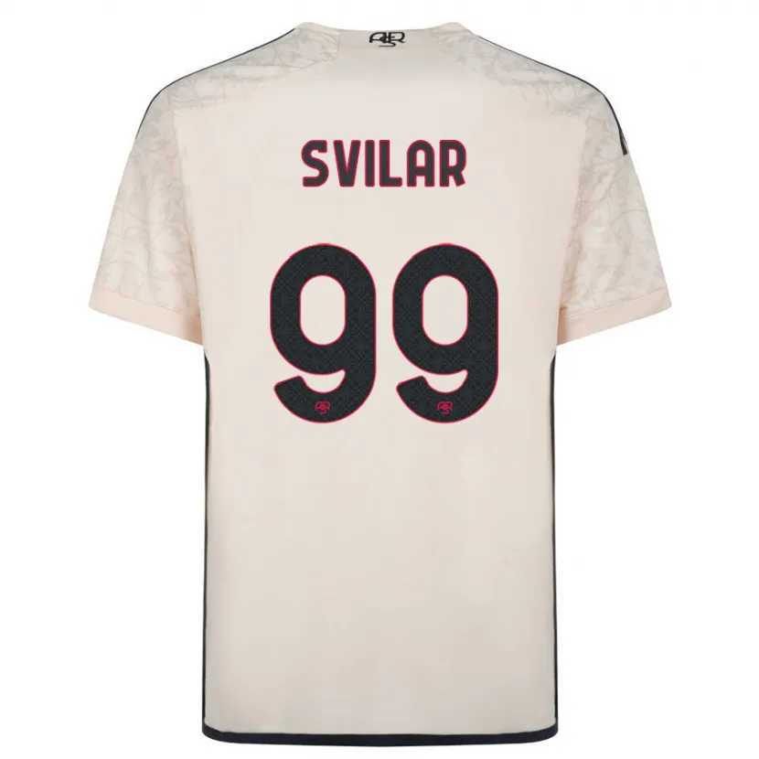 Danxen Hombre Camiseta Mile Svilar #99 Blanquecino 2ª Equipación 2023/24 La Camisa