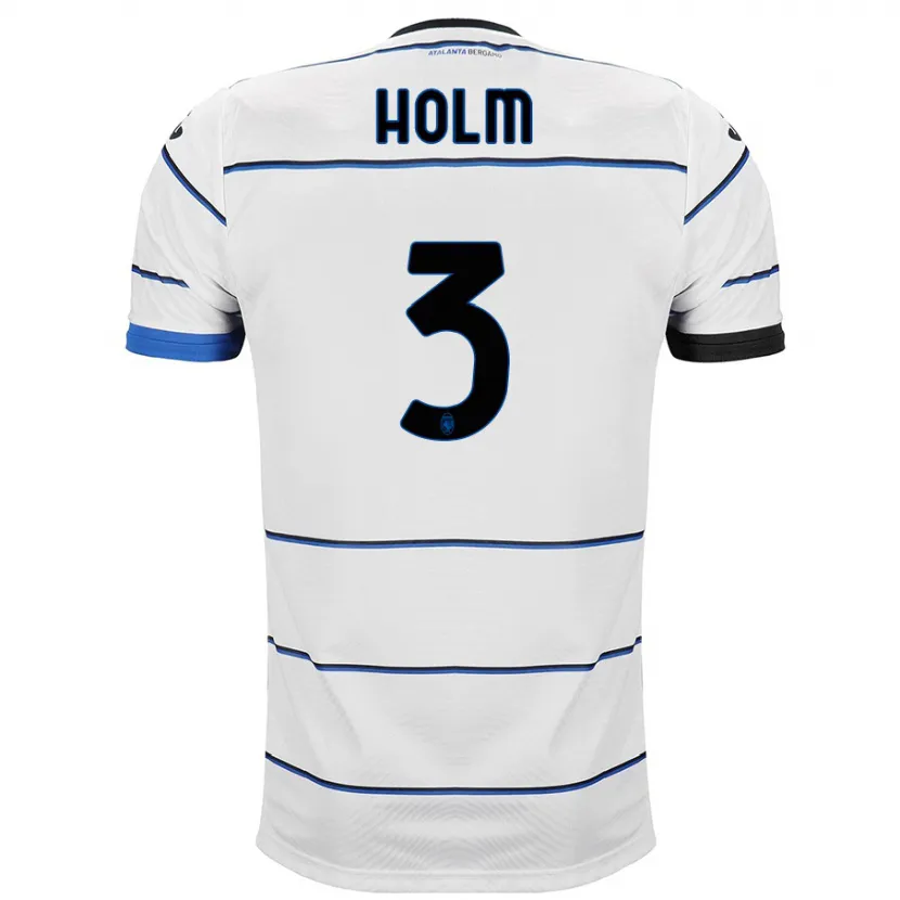 Danxen Hombre Camiseta Emil Holm #3 Blanco 2ª Equipación 2023/24 La Camisa