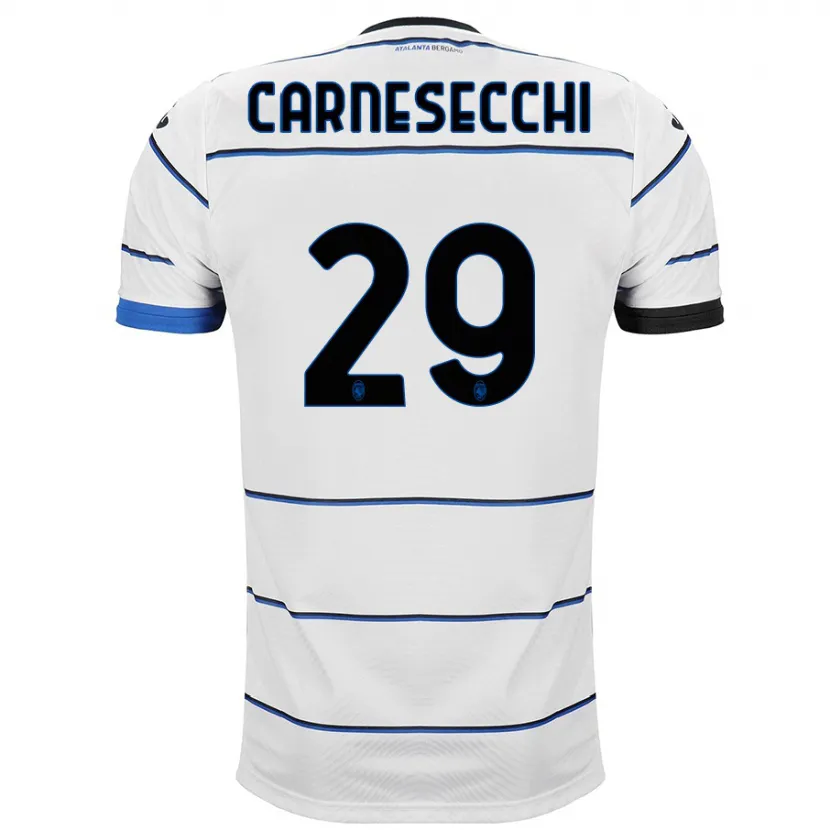 Danxen Hombre Camiseta Marco Carnesecchi #29 Blanco 2ª Equipación 2023/24 La Camisa