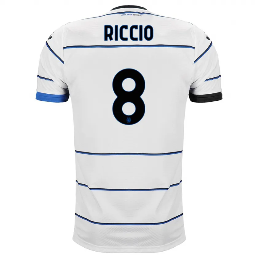 Danxen Hombre Camiseta Lorenzo Riccio #8 Blanco 2ª Equipación 2023/24 La Camisa